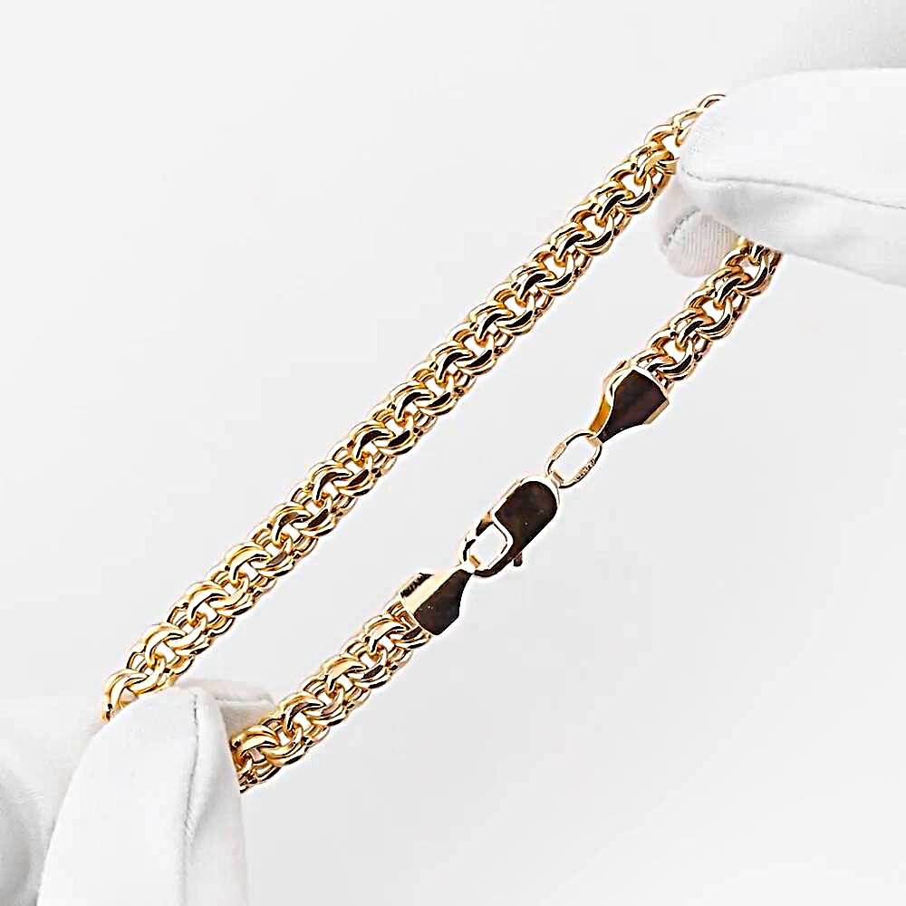 Браслет бисмарк из красного золота 585 пробы 1