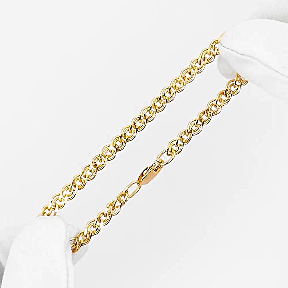 Золотой браслет, плетение нонна 1