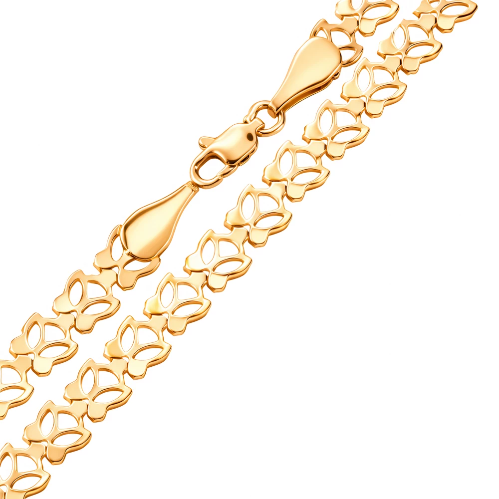 Браслет штампованный из красного золота 585 пробы 2