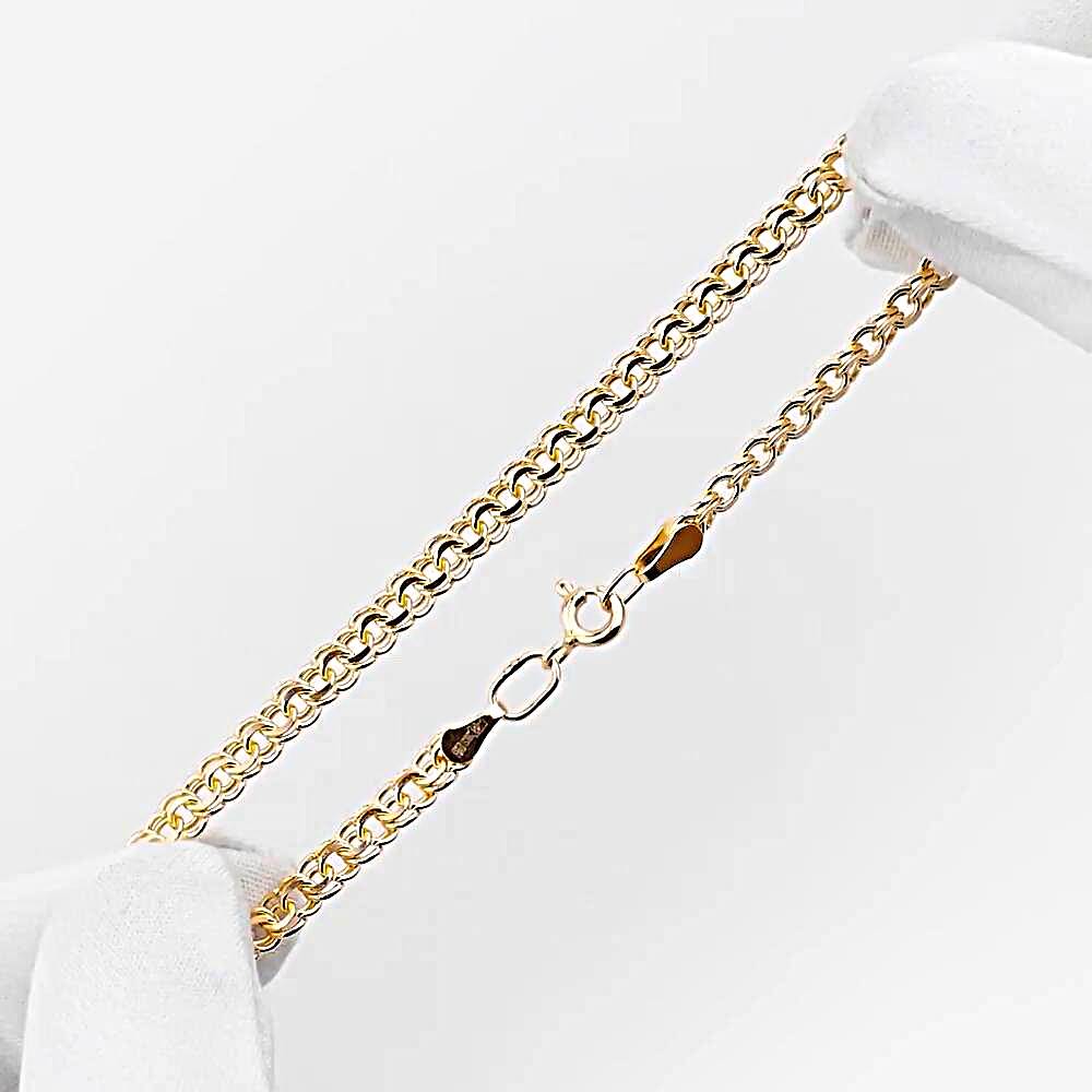 Браслет бисмарк из красного золота 585 пробы