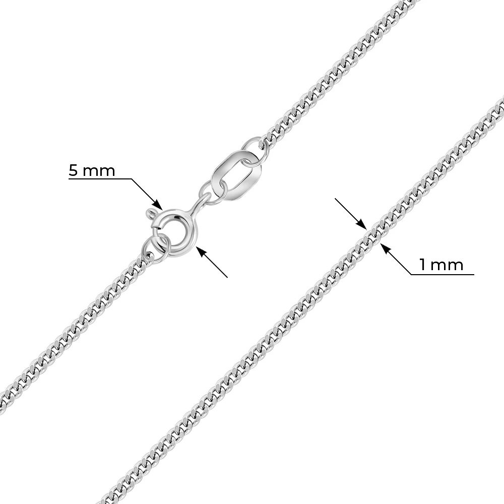 Браслет панцирь из белого золота 585 пробы