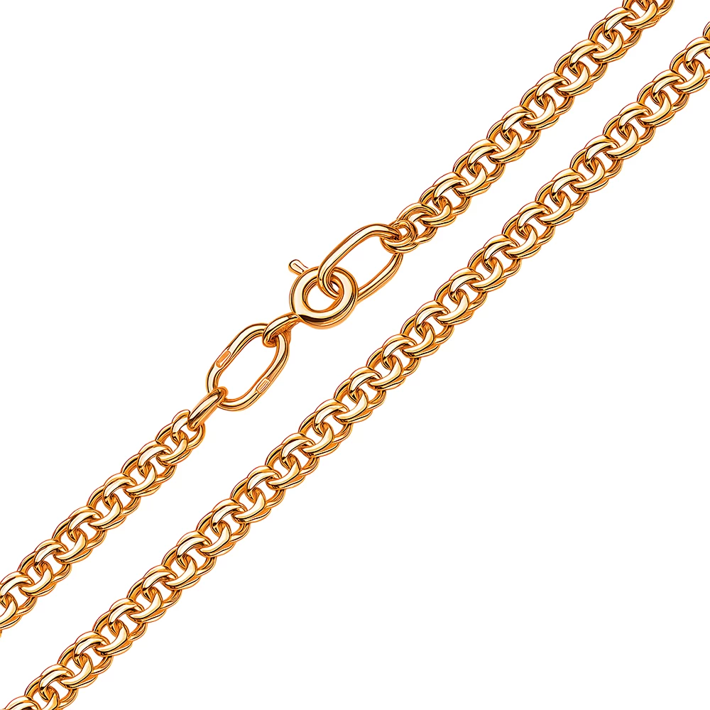 Браслет бисмарк из красного золота 585 пробы