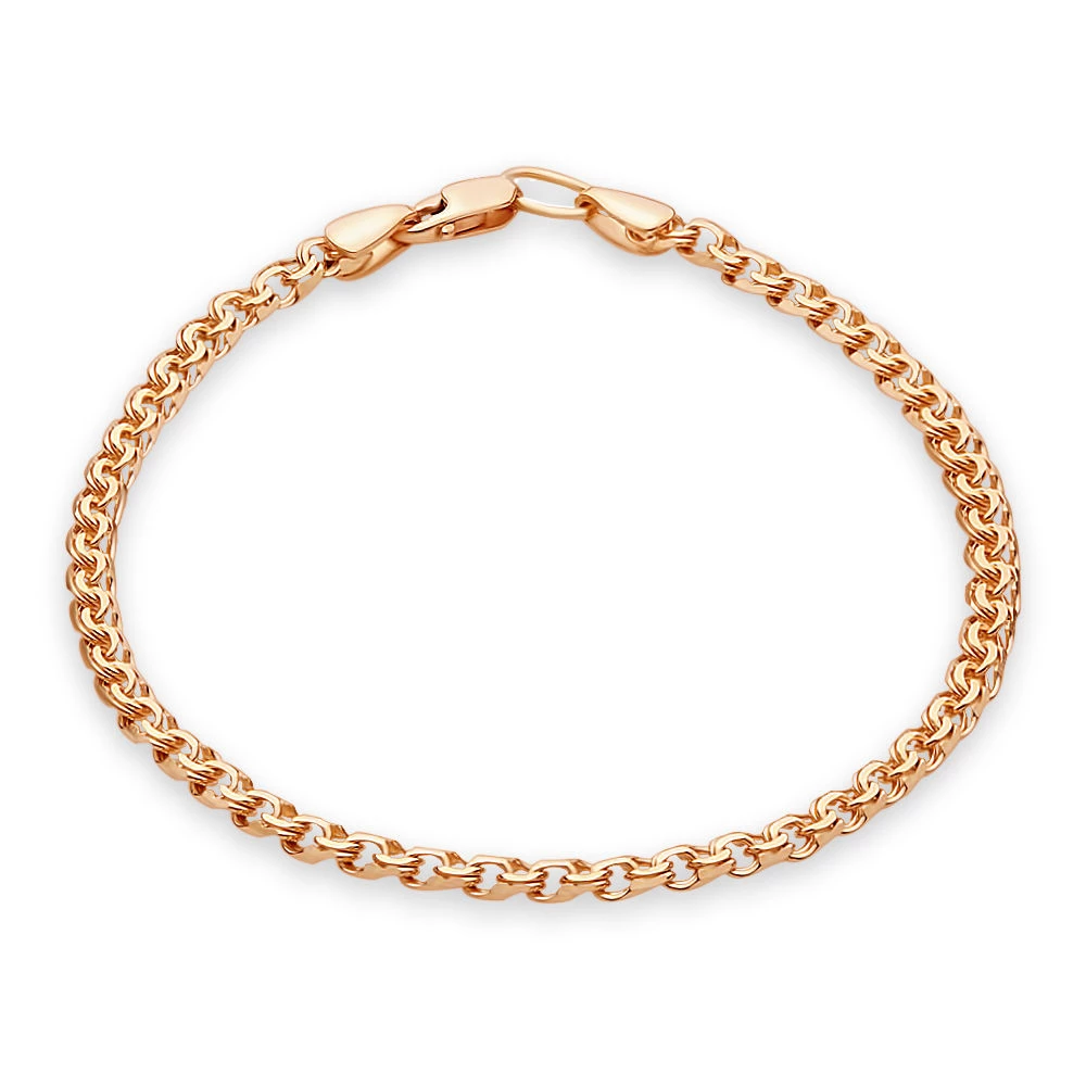 Браслет бисмарк из красного золота 585 пробы