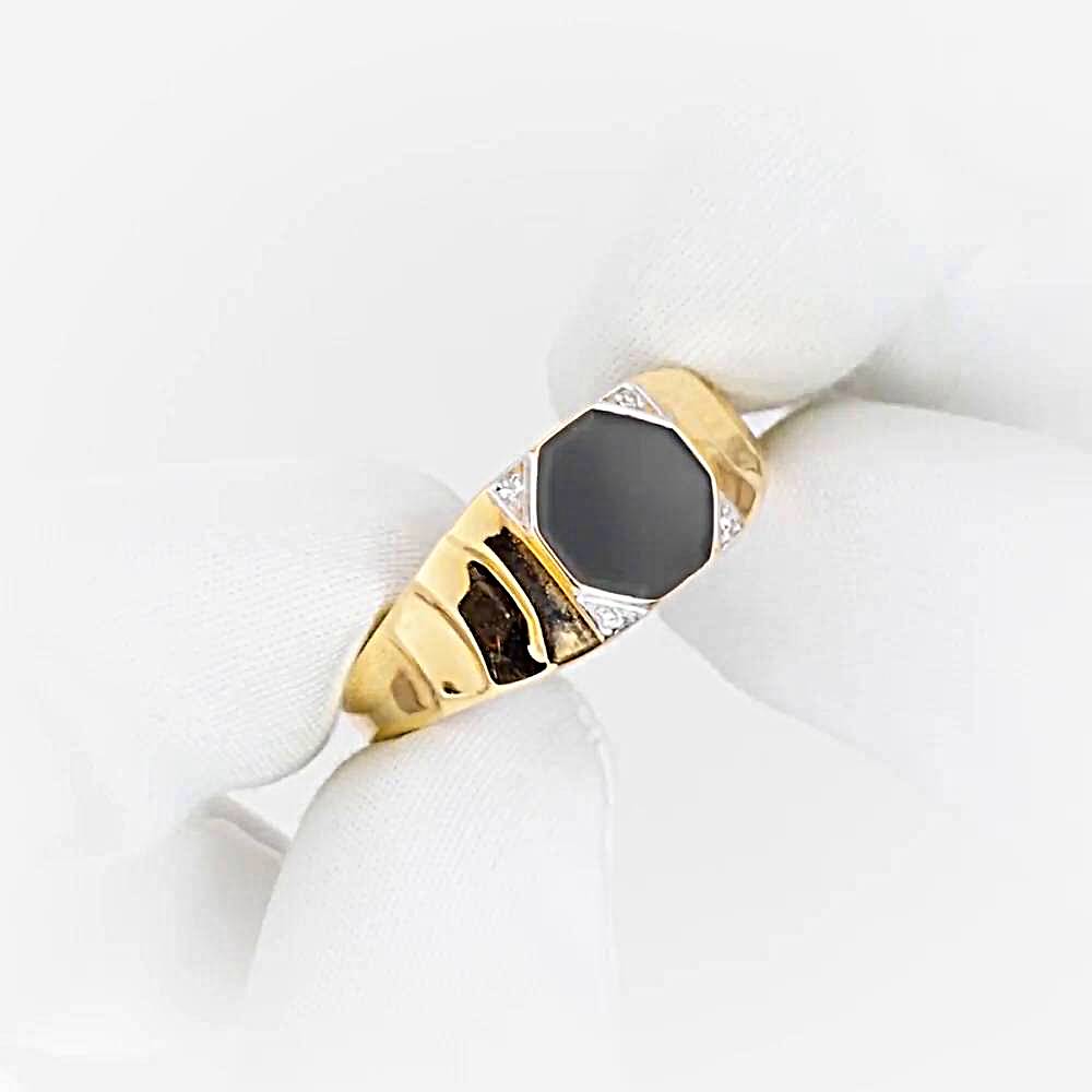 Кольцо с фианитами из красного золота 585 пробы 1