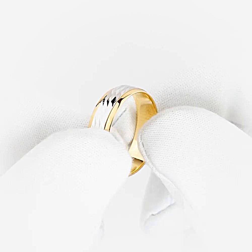 Кольцо обручальное с вращающейся вставкой из золота 585 пробы 1