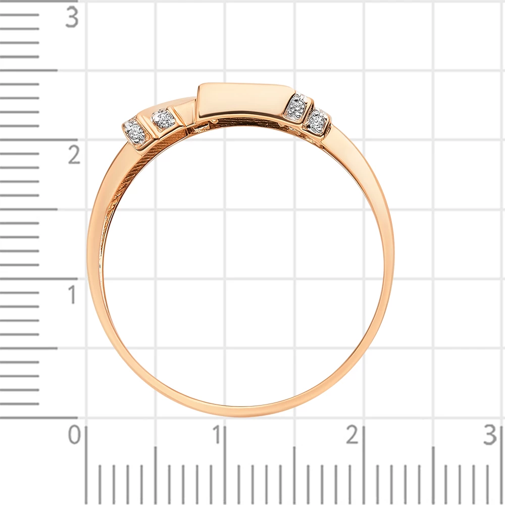 Кольцо с фианитами из красного золота 375 пробы 3