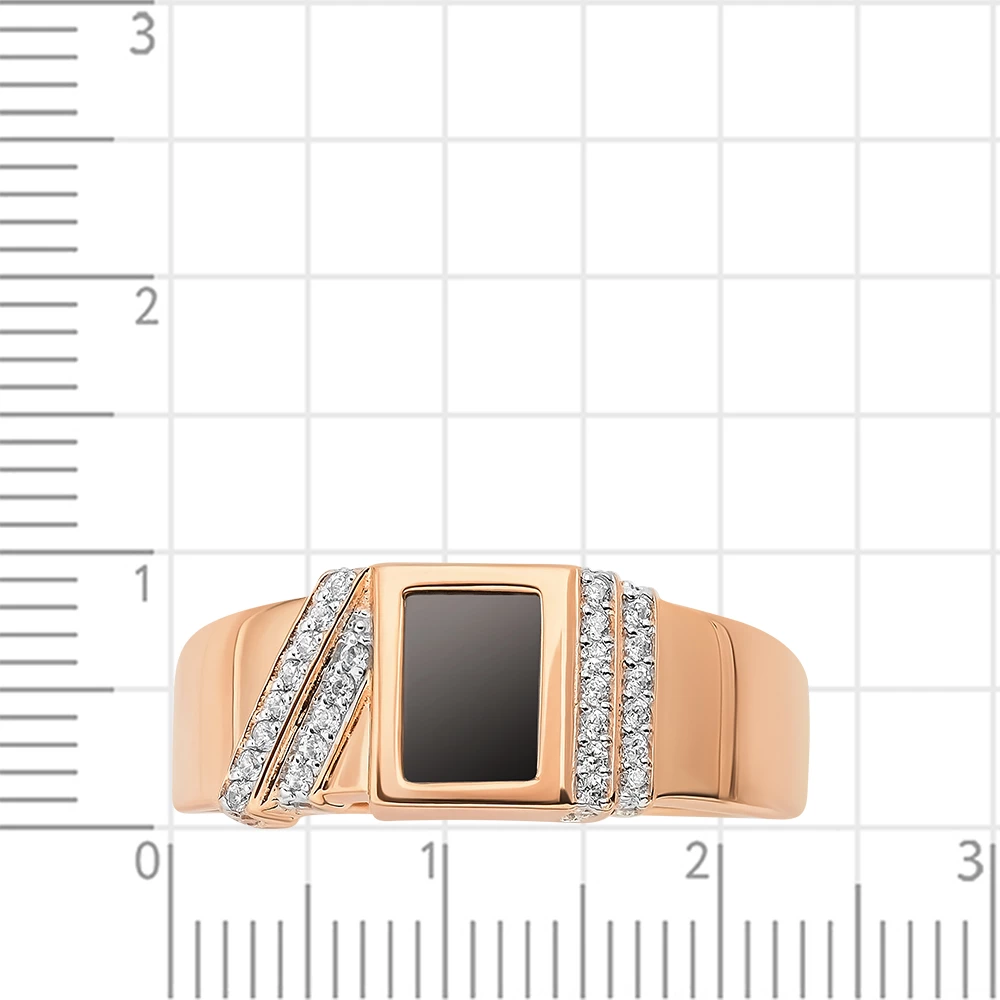 Кольцо с фианитами из красного золота 375 пробы 2