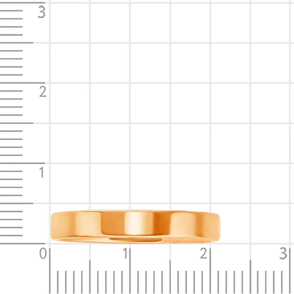 Кольцо обручальное из красного золота 375 пробы