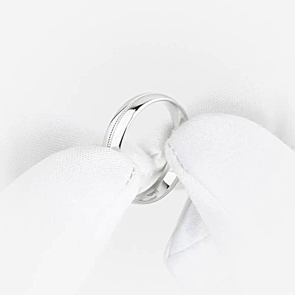 Кольцо обручальное из белого золота 585 пробы 1