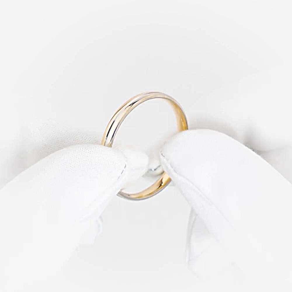 Кольцо обручальное из комбинированного золота 585 пробы 1