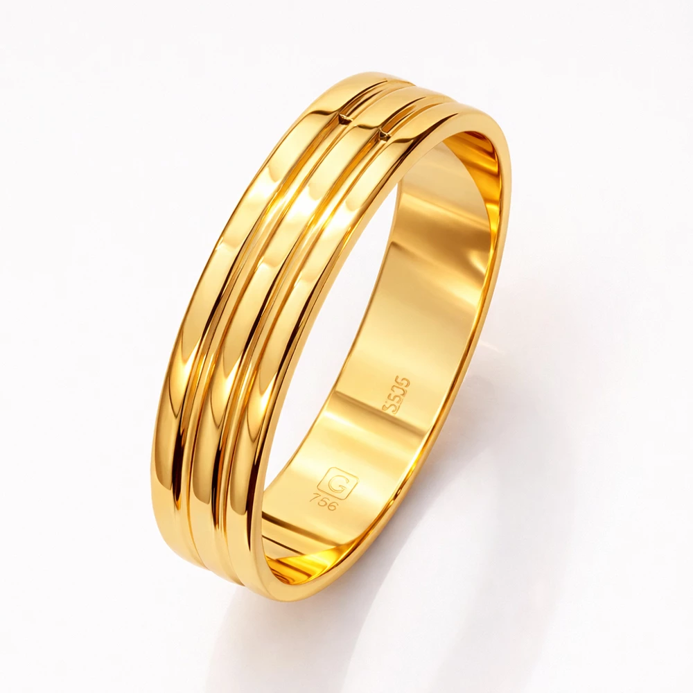 Кольцо обручальное из красного золота 585 пробы