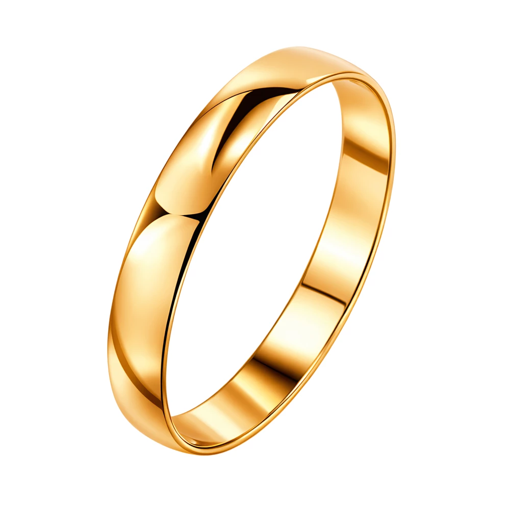 Кольцо обручальное из красного золота 375 пробы