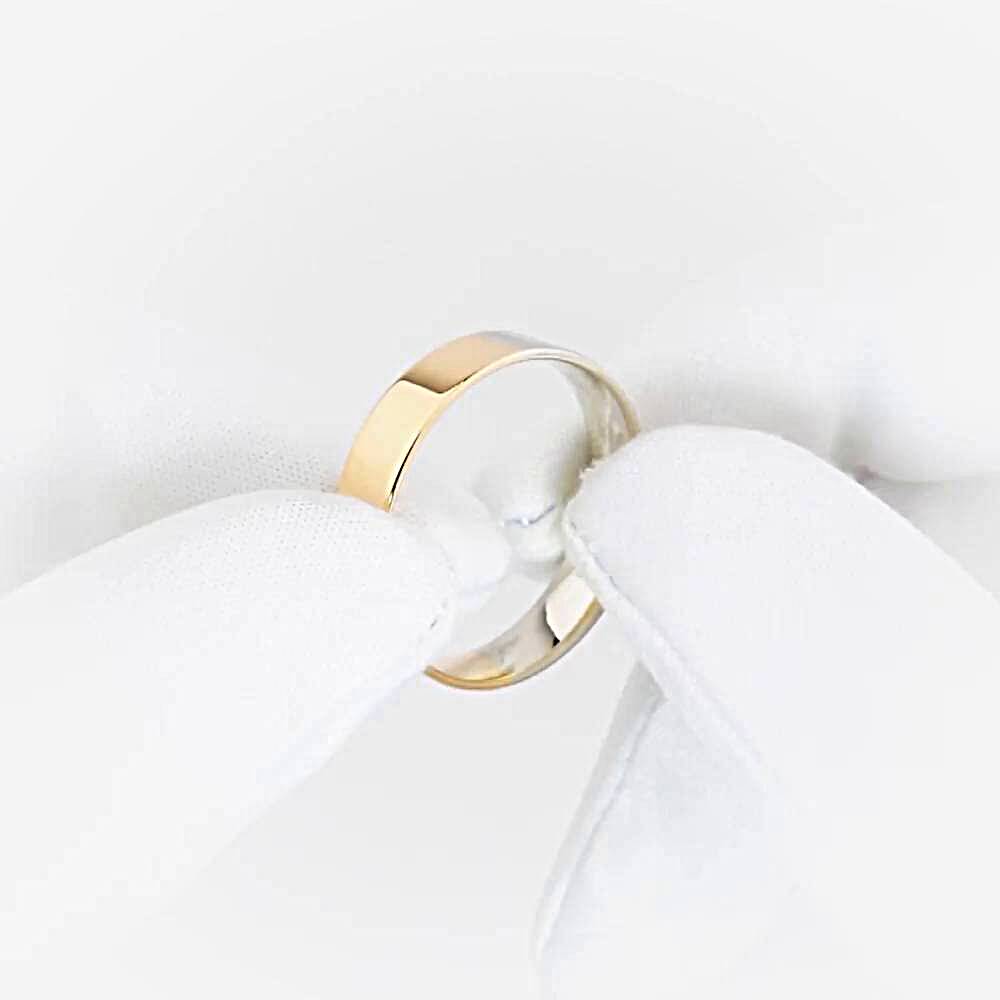 Кольцо обручальное из комбинированного золота 585 пробы