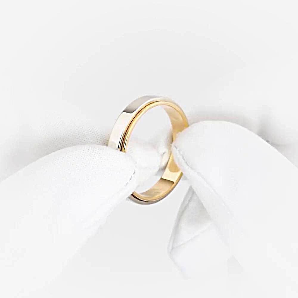 Кольцо обручальное из комбинированного золота 585 пробы 1