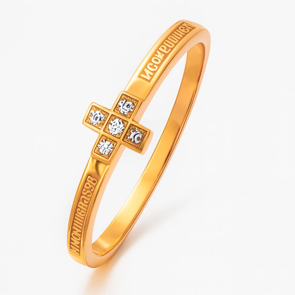 Кольцо с фианитами из красного золота 375 пробы