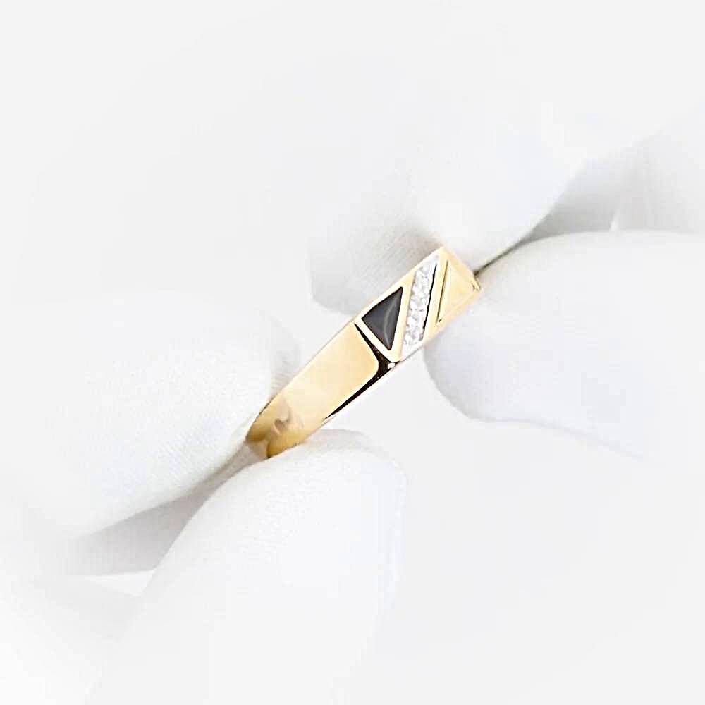 Кольцо с фианитами из красного золота 375 пробы 1