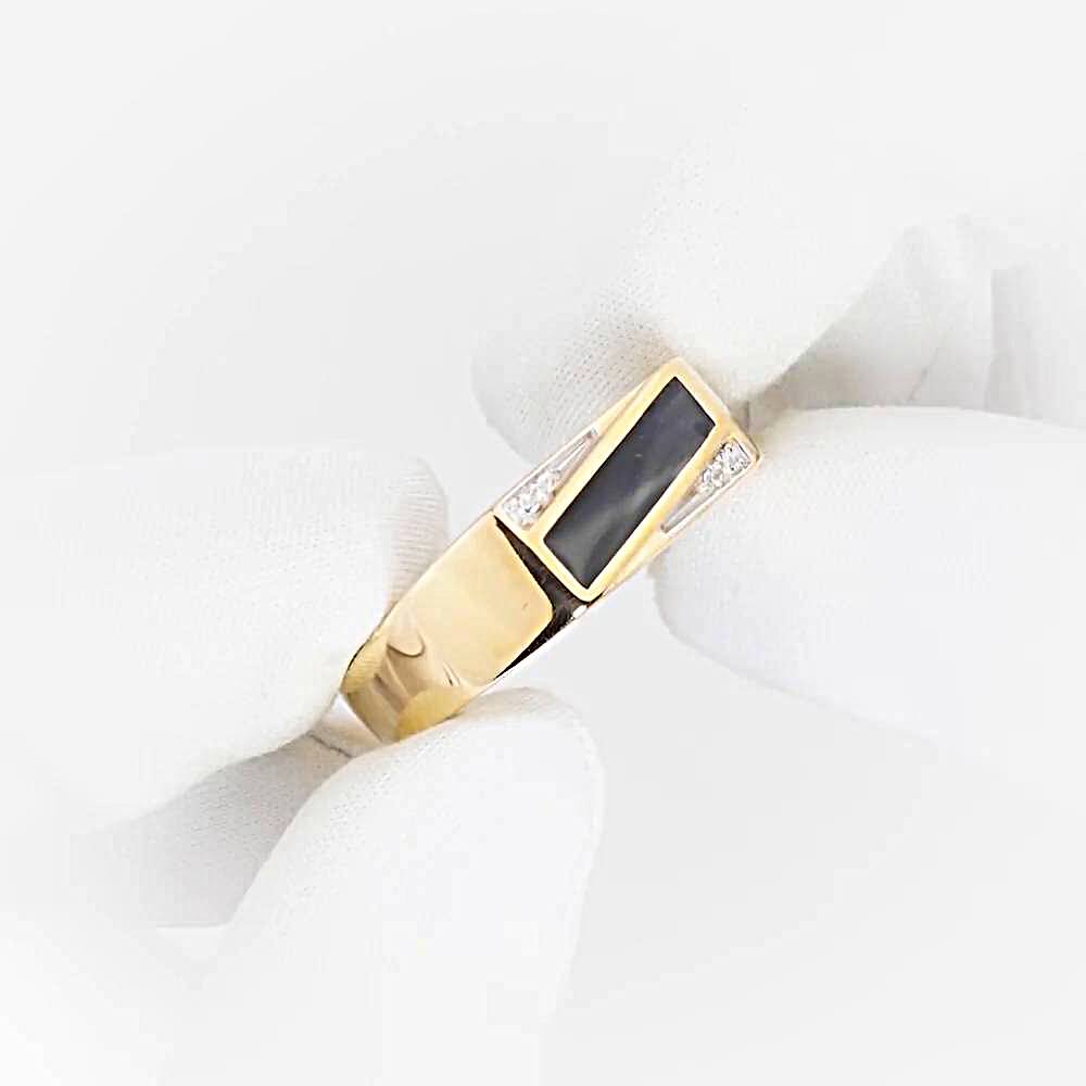 Кольцо с фианитами из красного золота 585 пробы 1