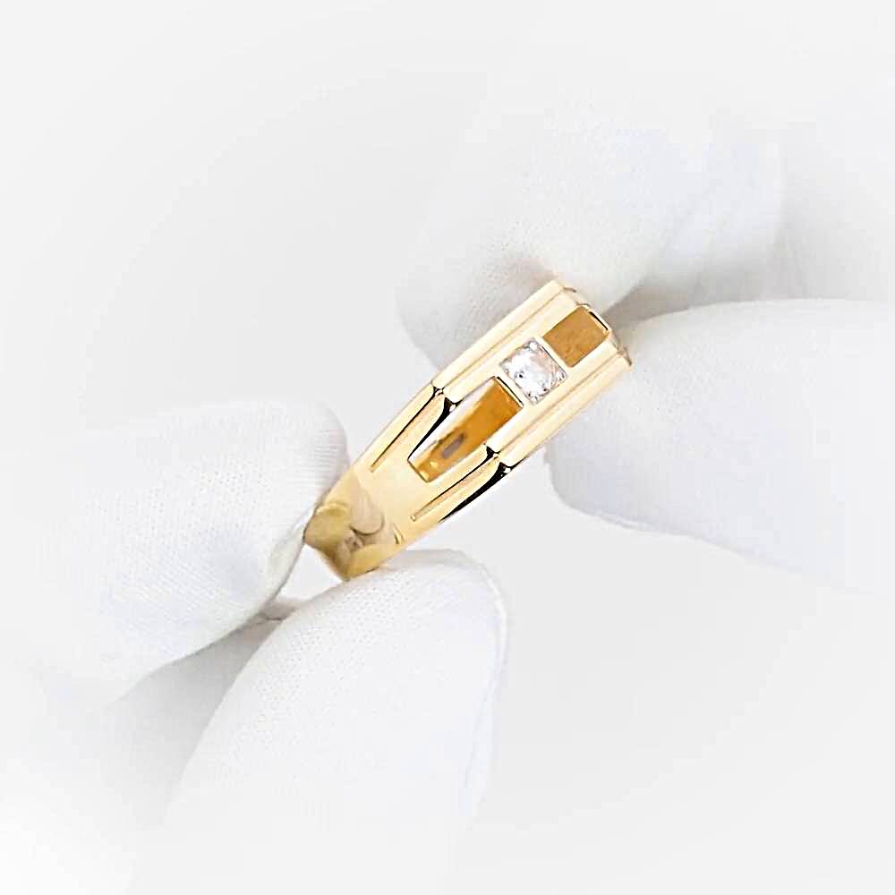 Кольцо с фианитом из красного золота 375 пробы 1