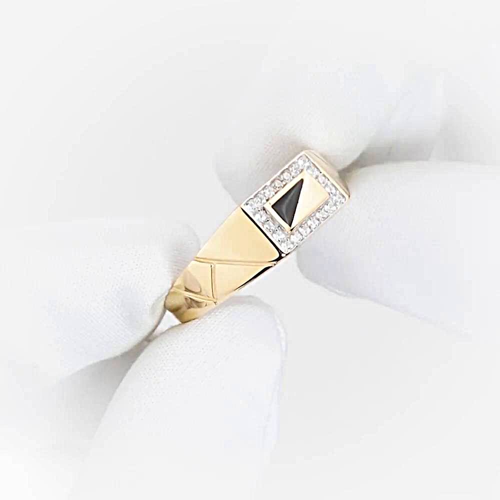 Кольцо с фианитами из красного золота 375 пробы 1