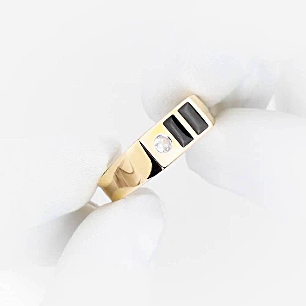 Кольцо с фианитом из красного золота 585 пробы 1