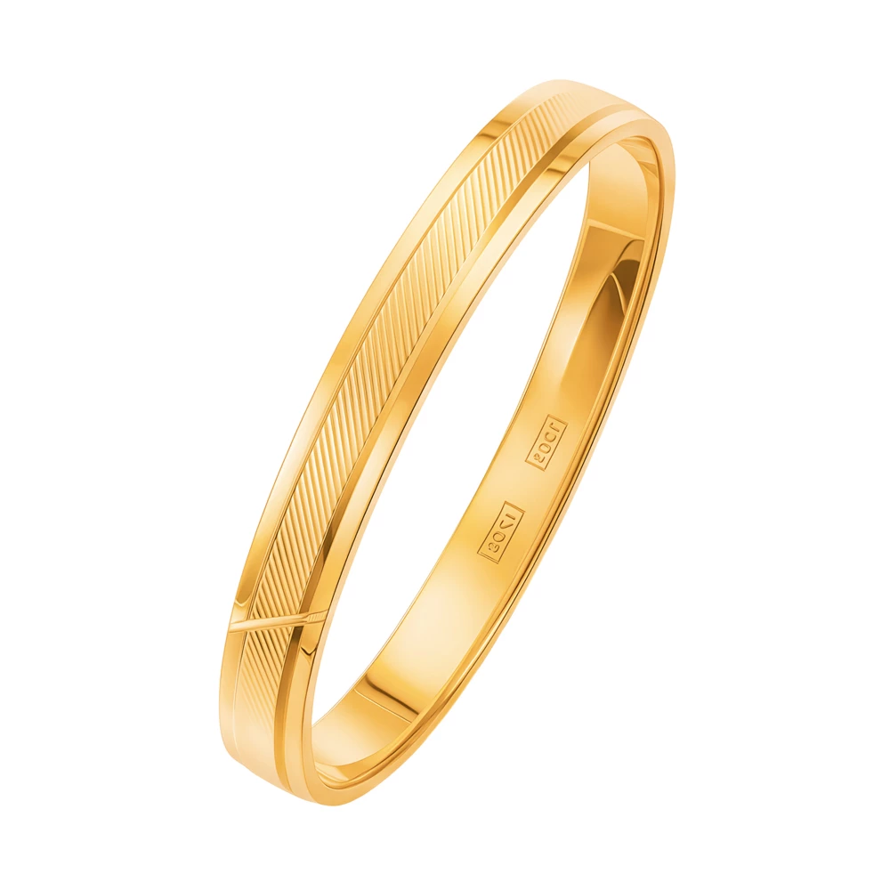 Кольцо обручальное из красного золота 375 пробы