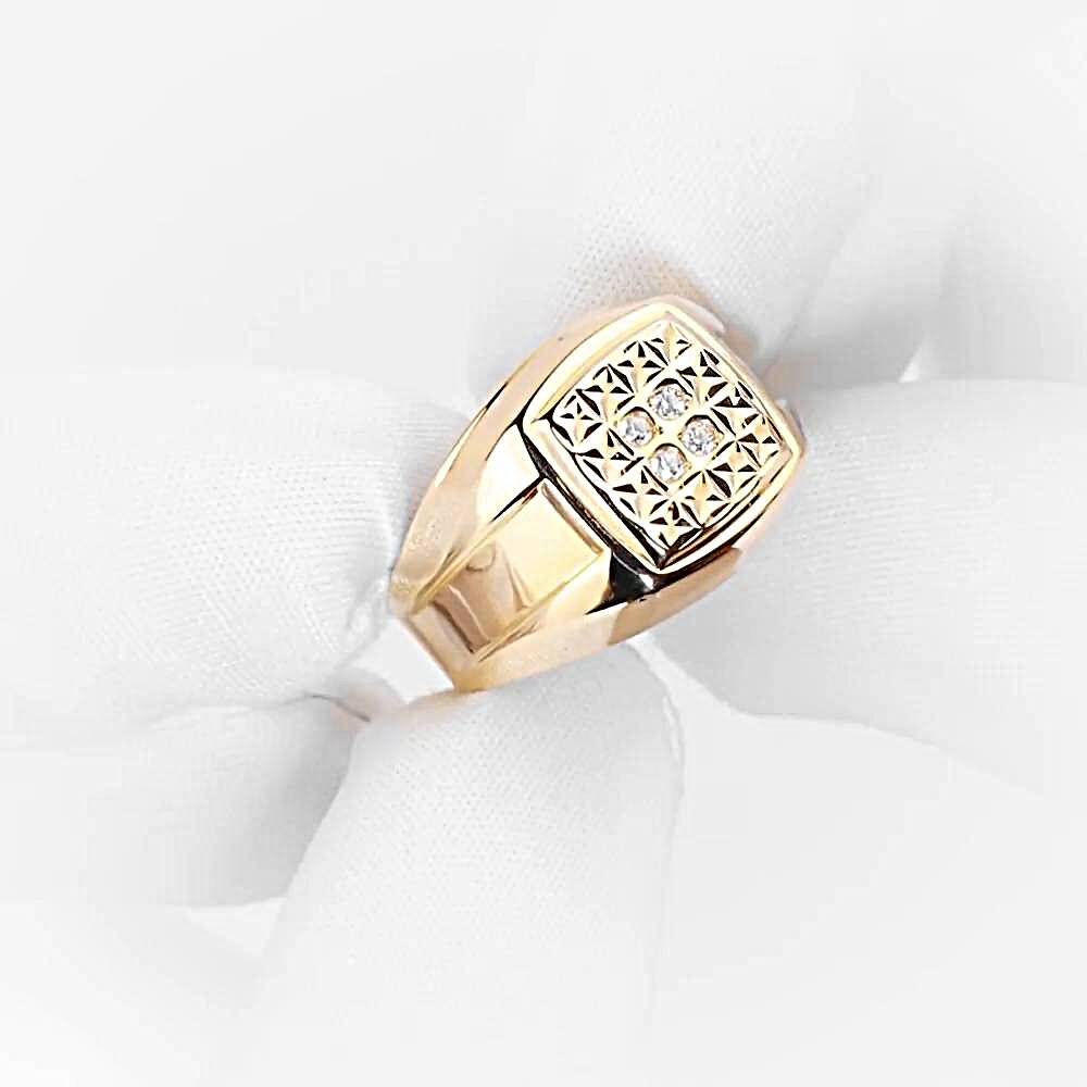 Кольцо с фианитами из красного золота 375 пробы 1