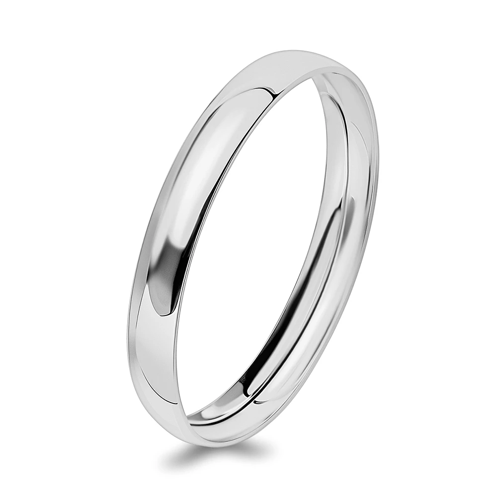 Кольцо обручальное из белого золота 375 пробы