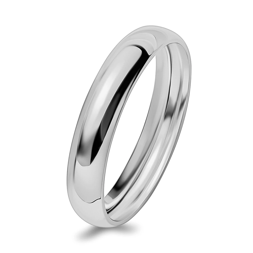 Кольцо обручальное из белого золота 375 пробы