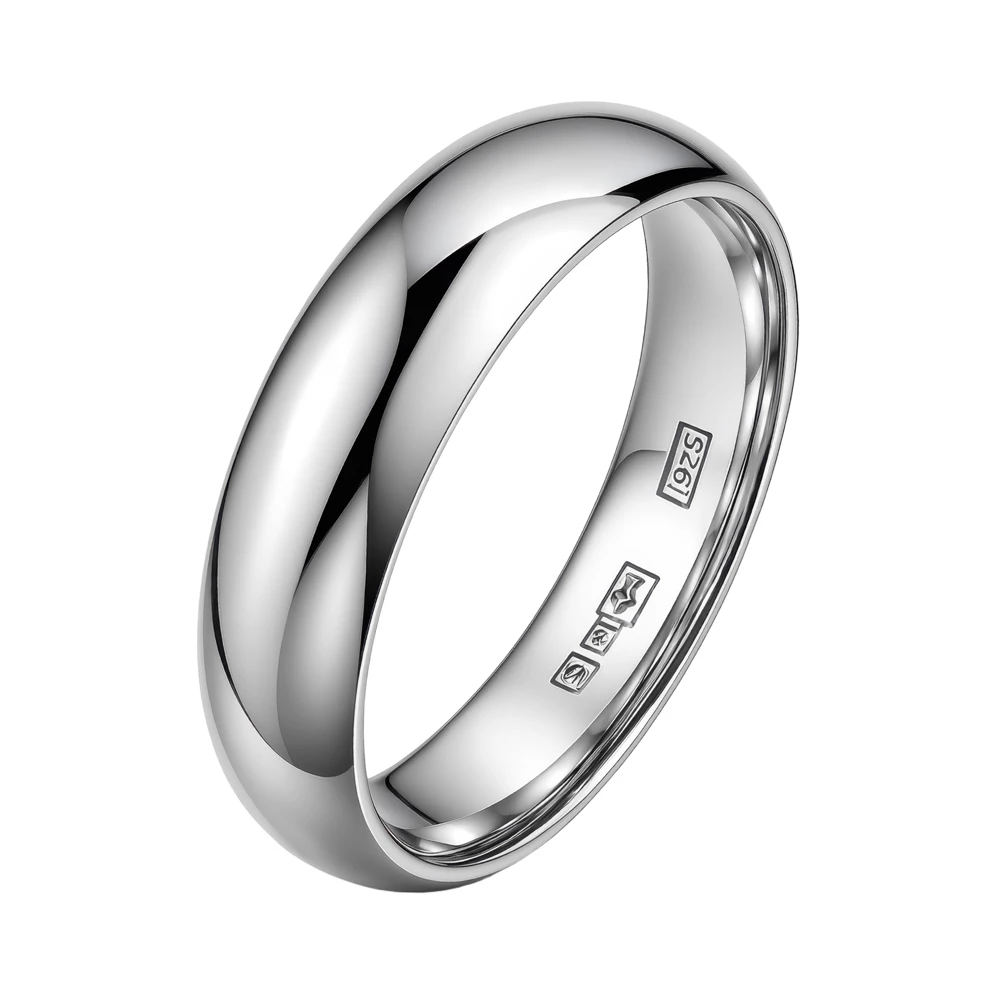 Кольцо обручальное из белого золота 375 пробы