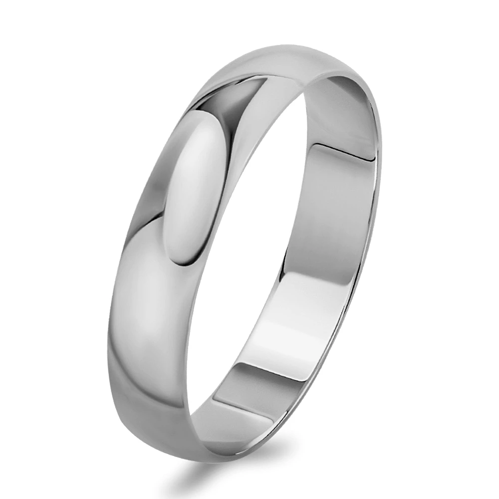 Кольцо обручальное из белого золота 375 пробы