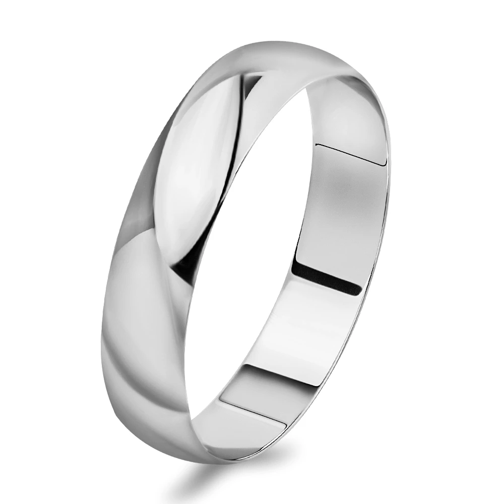 Кольцо обручальное из белого золота 375 пробы