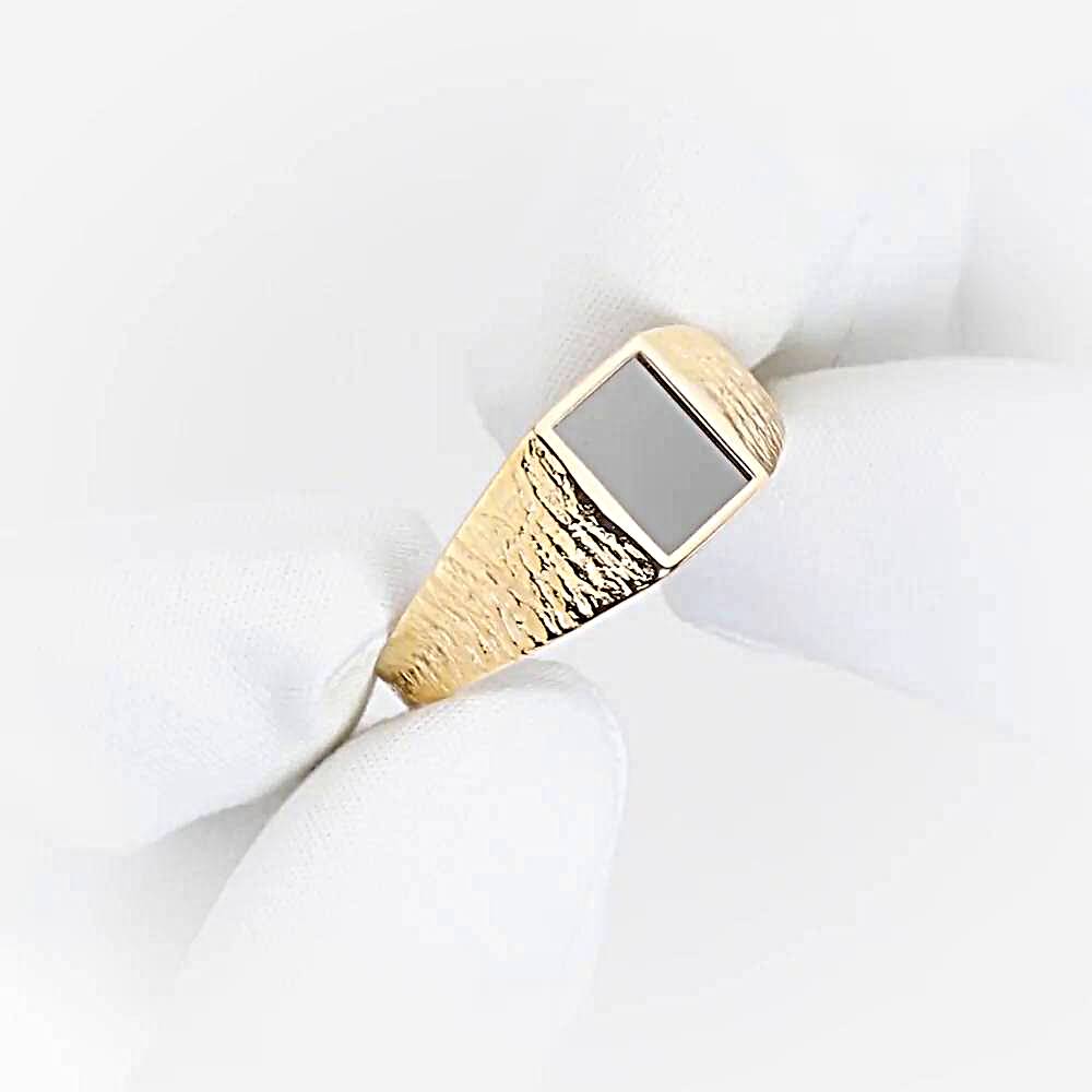 Кольцо с фианитом из красного золота 585 пробы 1