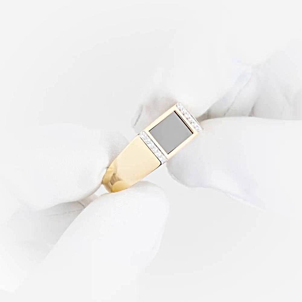 Кольцо с фианитами из красного золота 585 пробы 1