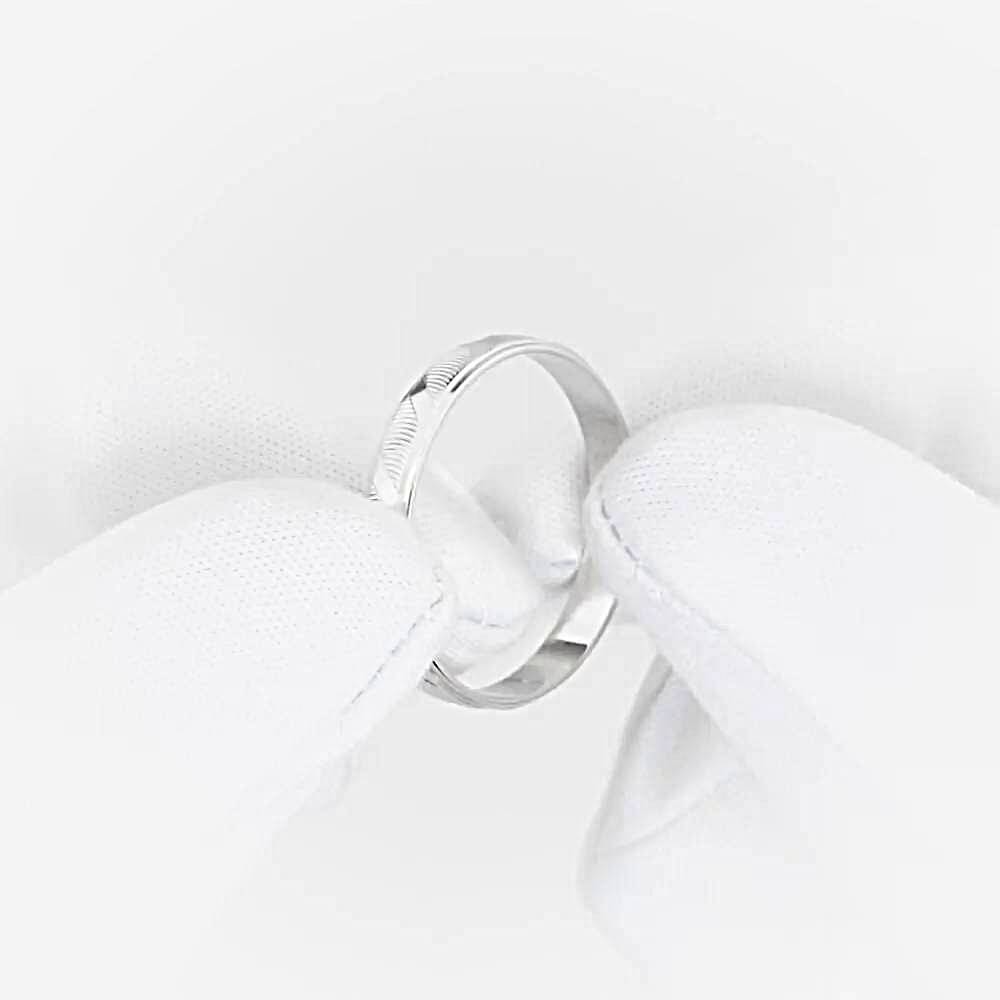 Кольцо обручальное из белого золота 585 пробы