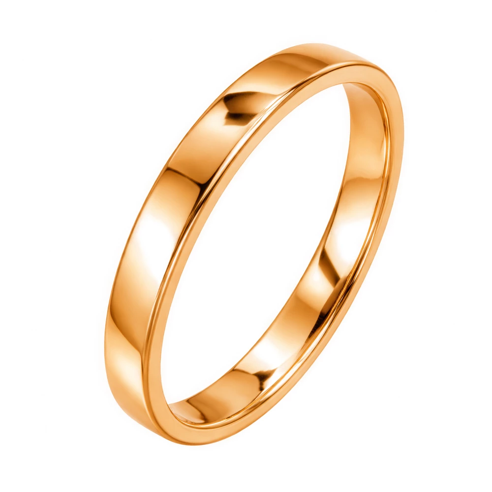 Кольцо обручальное из красного золота 585 пробы