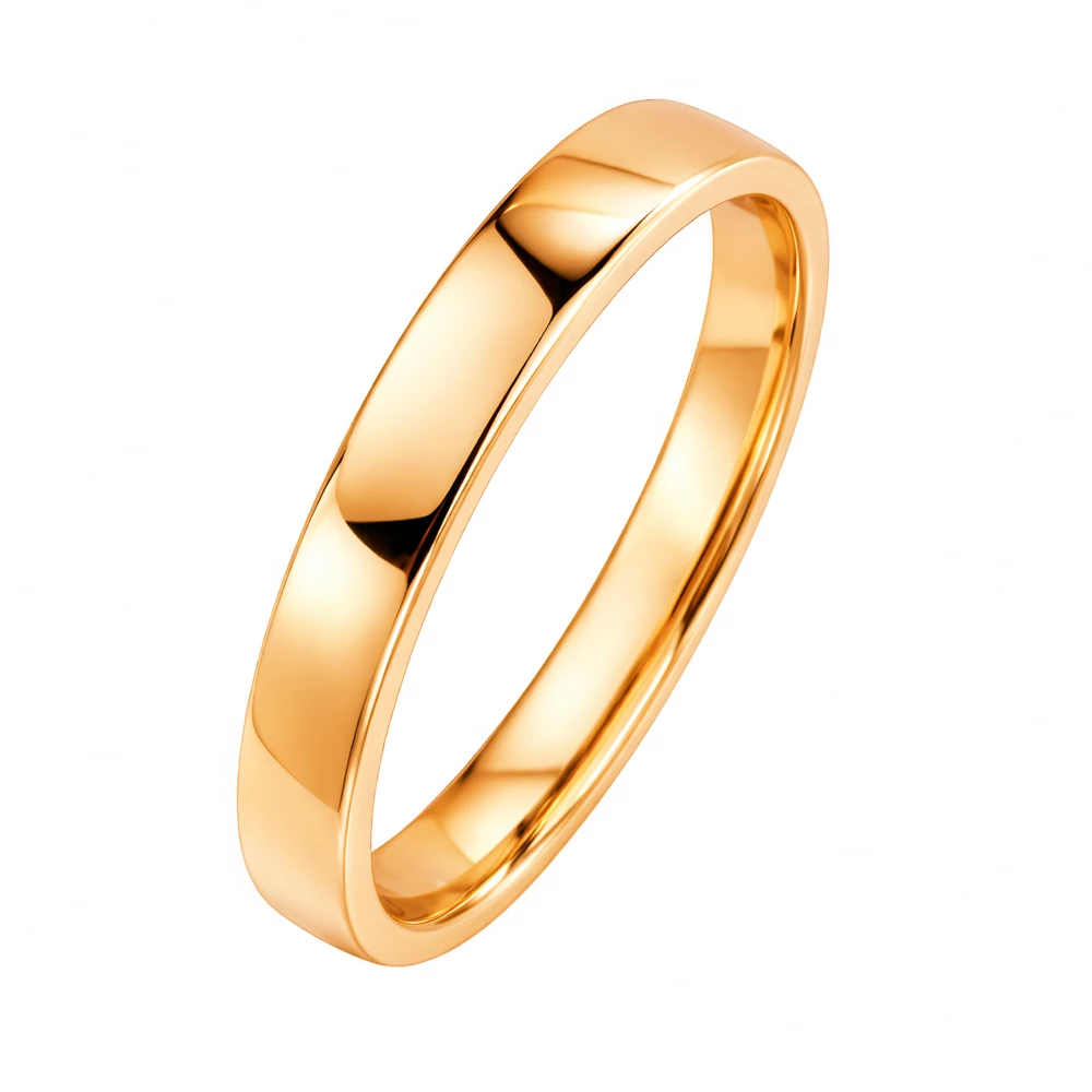 Кольцо обручальное из красного золота 375 пробы