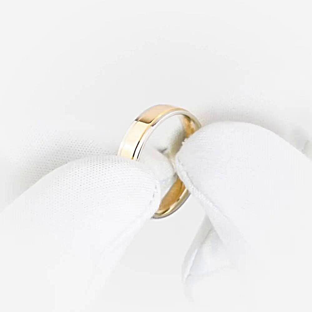 Кольцо обручальное из комбинированного золота 585 пробы