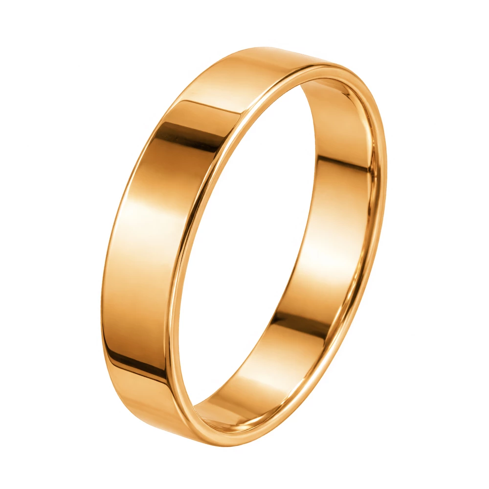 Кольцо обручальное из красного золота 375 пробы