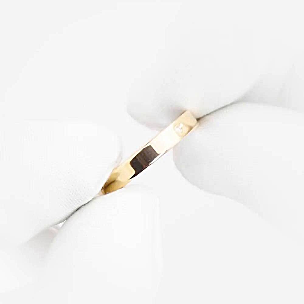 Кольцо обручальное с бриллиантом из красного золота 585 пробы