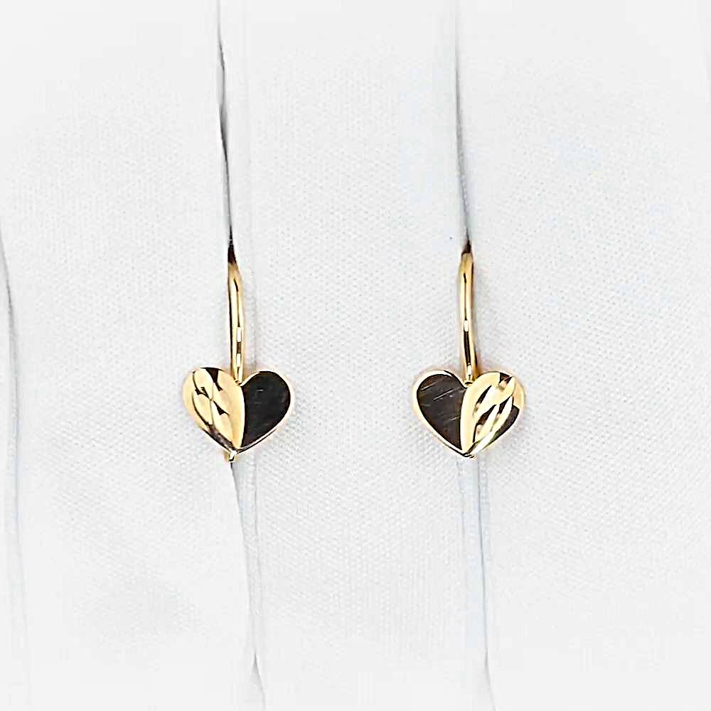 Серьги детские из красного золота 585 пробы 1
