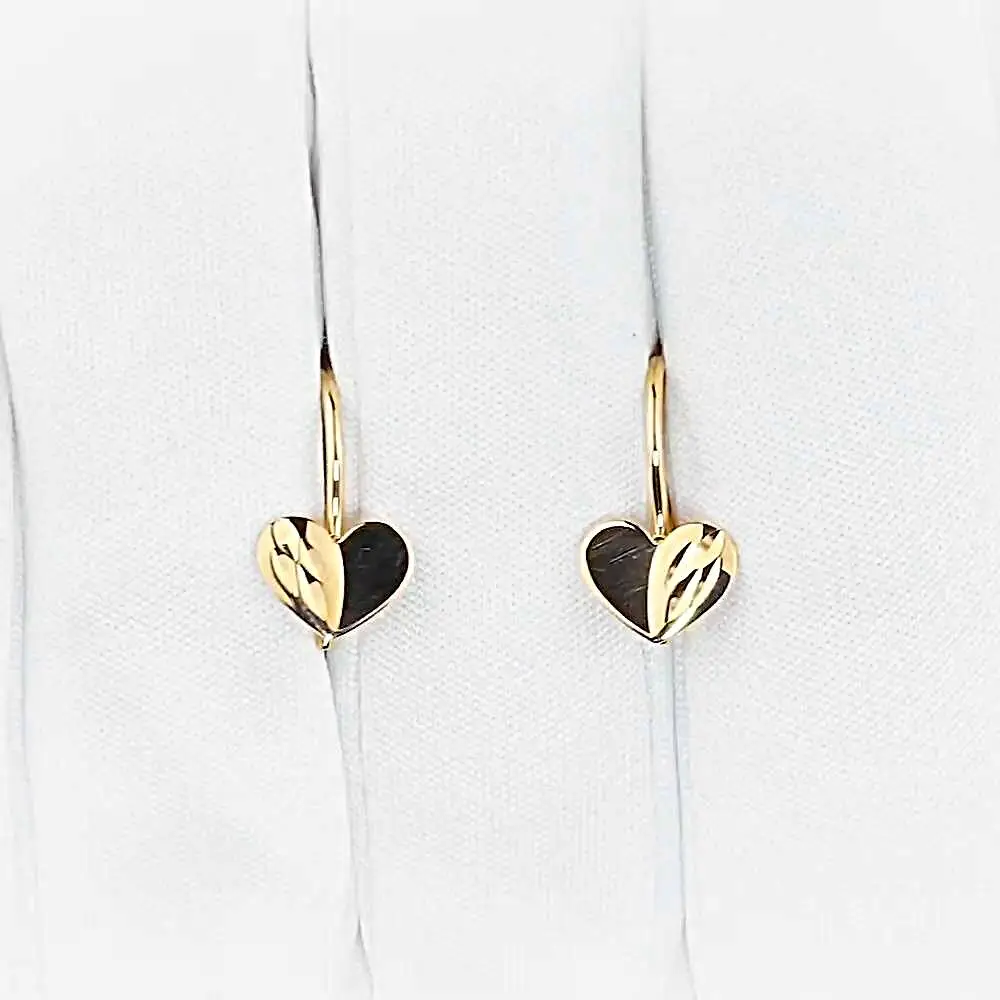Серьги детские из красного золота 585 пробы 2