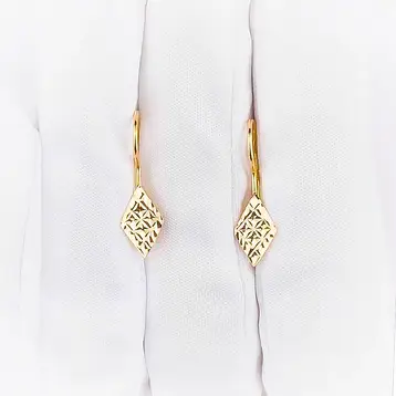 Серьги детские из красного золота 585 пробы