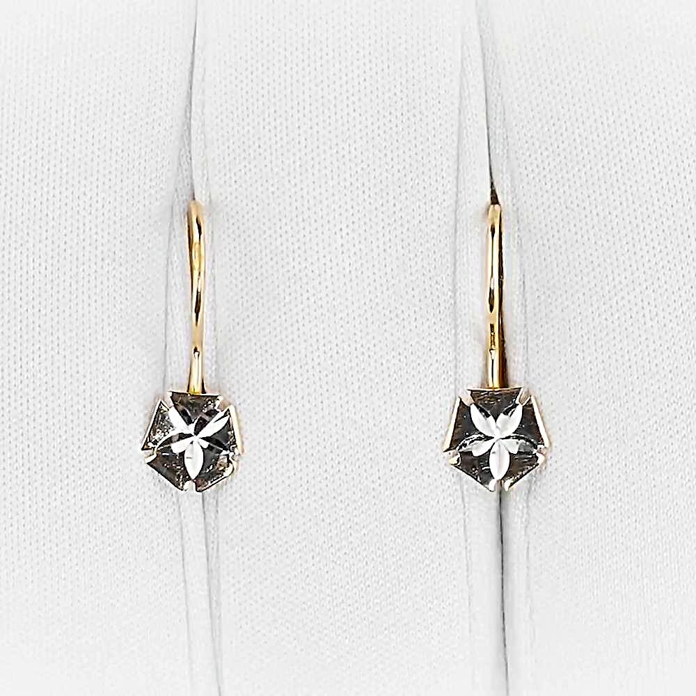 Серьги детские из красного золота 585 пробы 1
