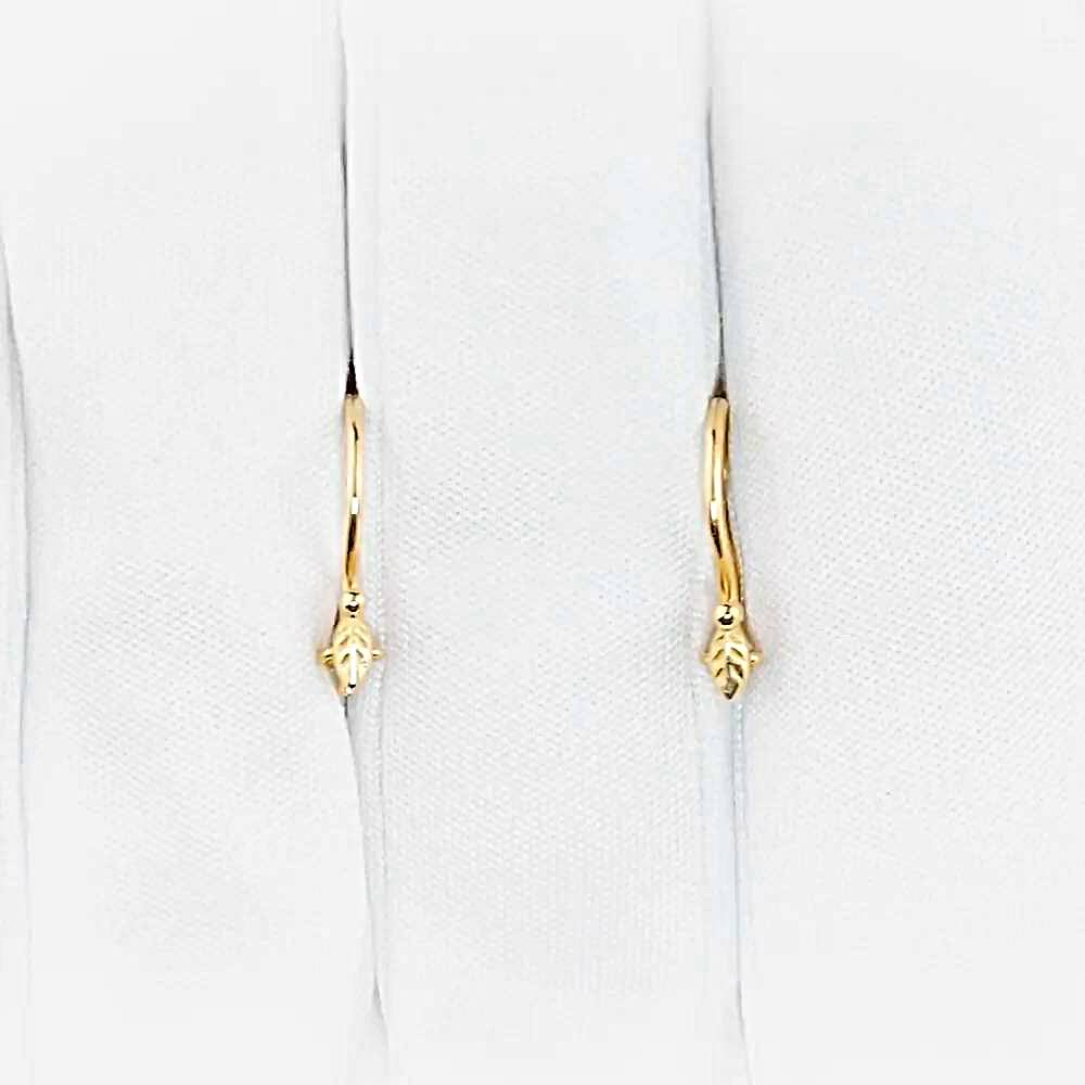 Серьги детские из красного золота 585 пробы 1
