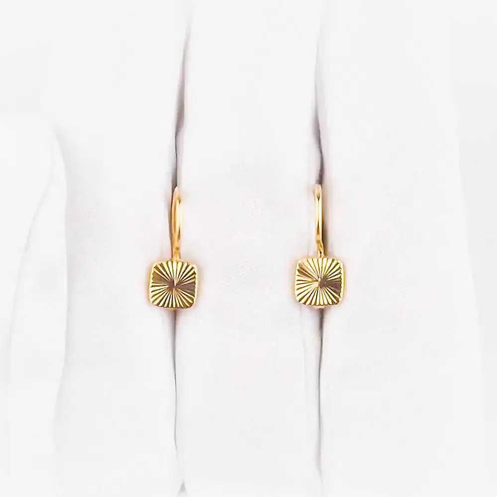 Серьги детские из красного золота 585 пробы 2