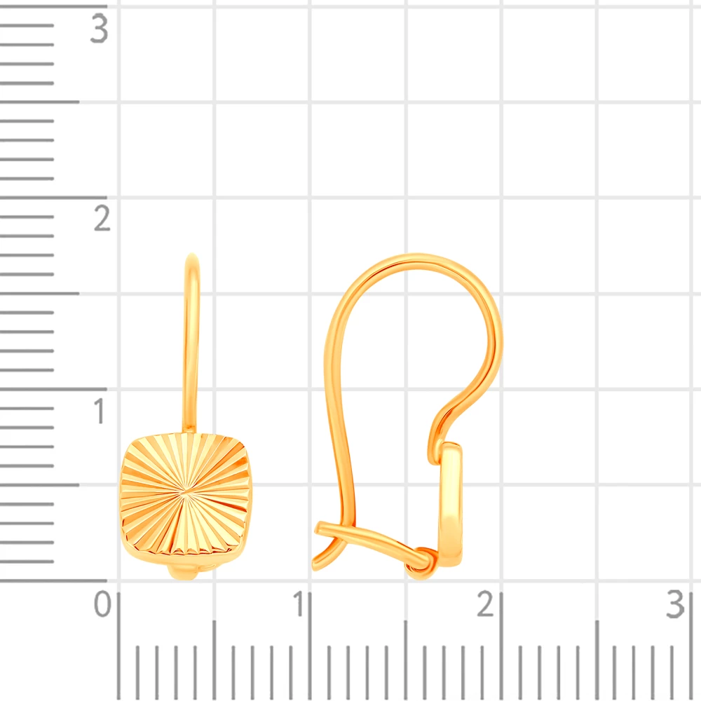 Серьги детские из красного золота 585 пробы 3