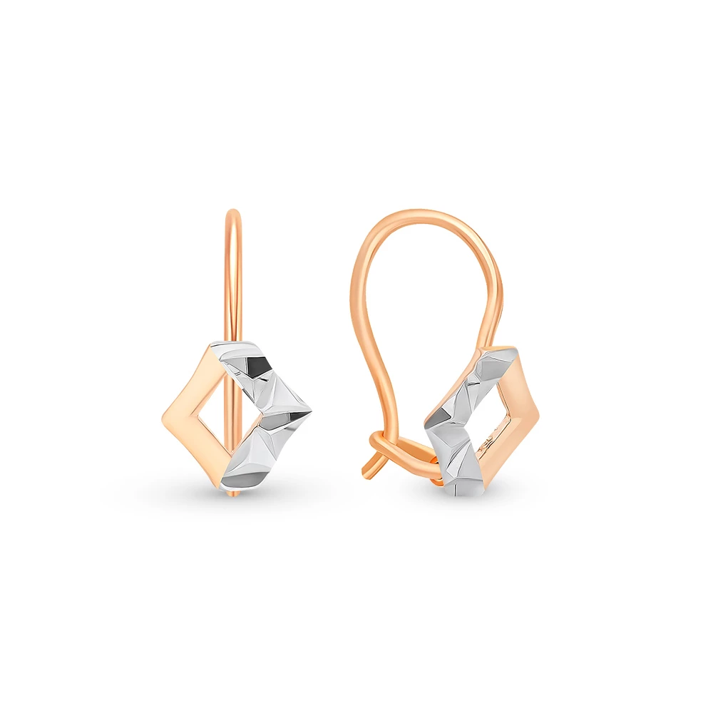 Серьги детские из красного золота 585 пробы 1