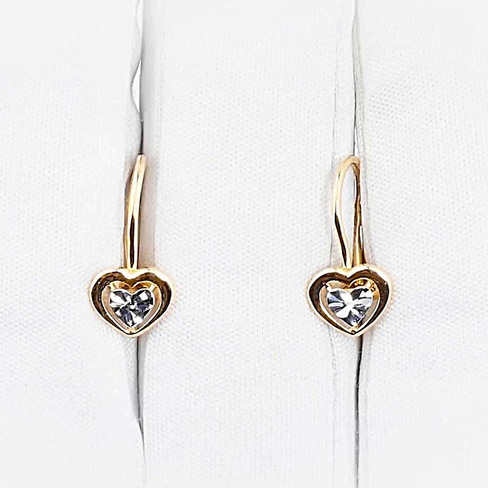 Серьги детские из красного золота 585 пробы 1