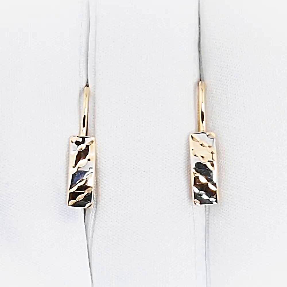 Серьги детские из красного золота 375 пробы 1