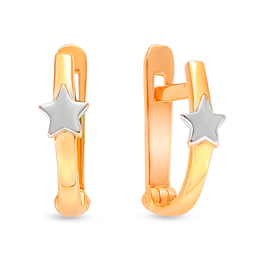 Серьги детские из красного золота 585 пробы 1